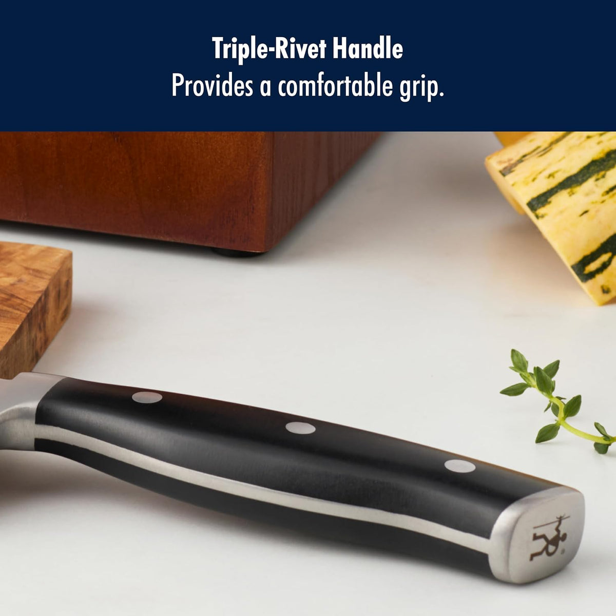 Forged Premio 7-inch Hollow Edge Santoku Knife, Black/Stainless Steel