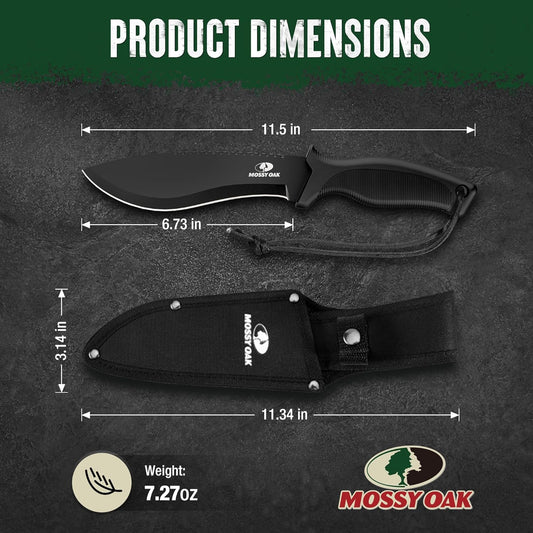 11.5'' Machete for Yard Work, Survival Kukri Machete Knife | EDC Gear, Ergonomic Anti-Slip Handle, Stainless Steel Machetes for Cutting Trees, Gardening, Bushcraft and Hunting
