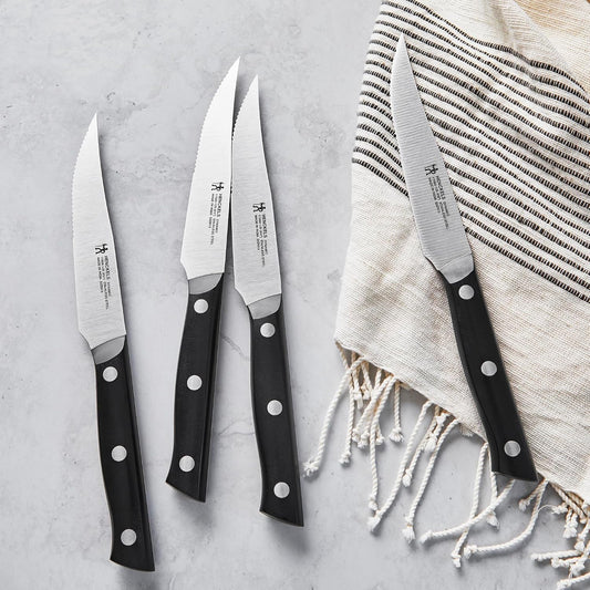 Dynamic Razor-Sharp Steak Knife Set of 4, German Engineered Informed by 100+ Years of Mastery