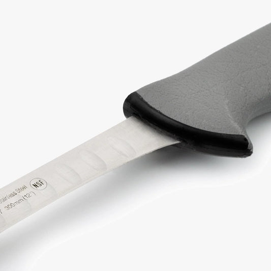 Serie Colour Proof - Salmon Knife Fish Knife - 12" Blade Nitrum Stainless Steel - Polypropylene Handle Covered by Elastomer in Black Color - Ideal for Professional Use and Hygiene