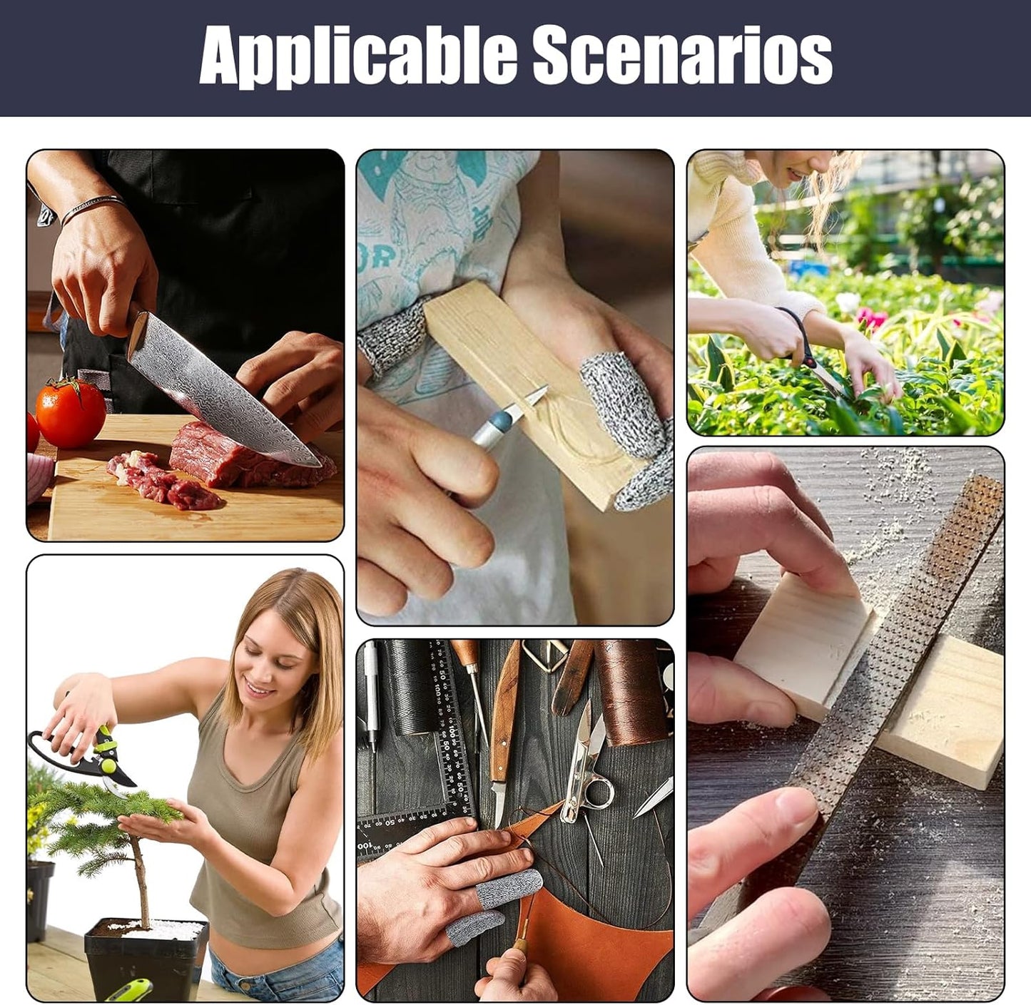 20 Pcs Finger Cots Cut Resistant Protector Reusable Fingertip Gloves Cover Large Finger Nail Sleeves Fabric Thumb Protection Guards Kitchen Hand Sewing Food Cutting Sculpture Carving Work Supplies