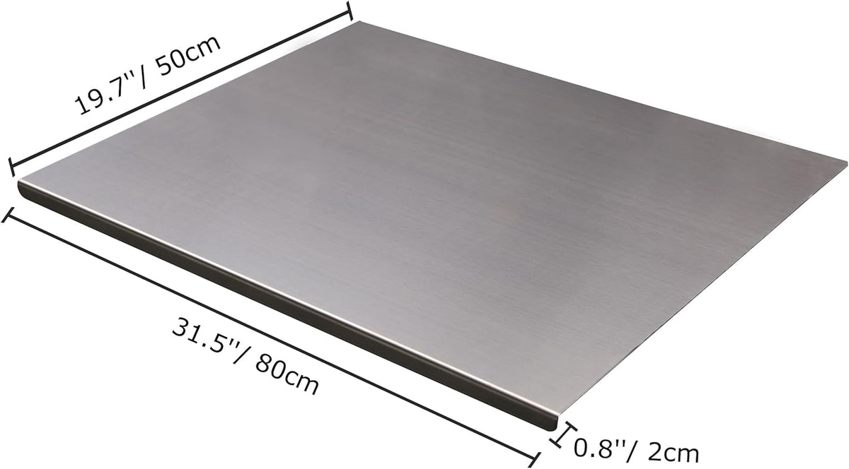 OTAVILEM Stainless Steel Cutting Boards for Kitchen, Kneading Cutting Board Mats, Metal Cutting Board for Meat, Fruits, Vegetables, Bread, and Baking Large Cutting Boards 19.7"L x 15.7"W