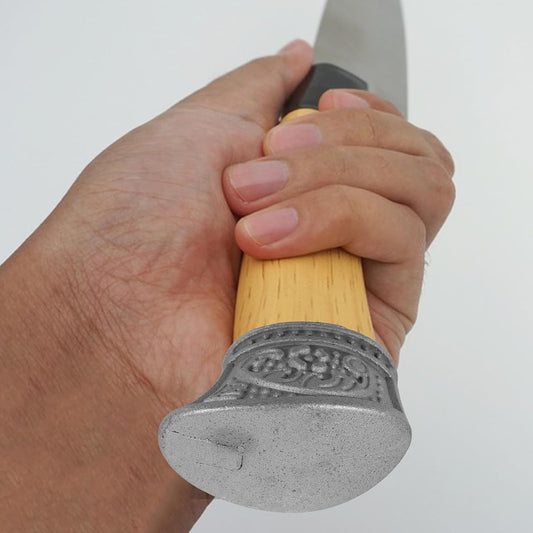 Finger Guard Bolster, 2pcs Stainless Steel Knives Guard Bolsters Pommel Knives Making Handle for Custom Handle Knives Making Supplies, 5.50X2.20X1.90CM, Sliver, BRC89WZD70T3310316OQ