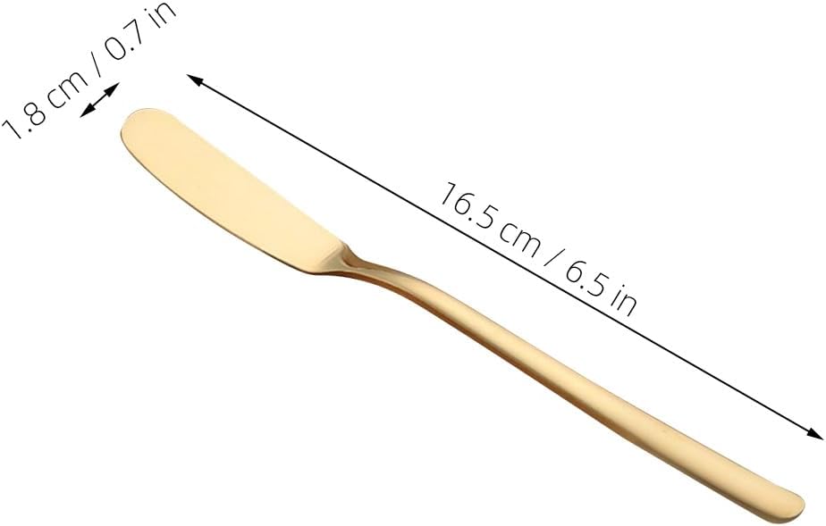 4Pcs Stainless Steel Cheese Spreaders 6.49 Inch Butter Knife Set for Jam Cold Butter Cream Cheese Cake Sandwiches Charcuterie Kitchen Utensils for Home Restaurants Catering