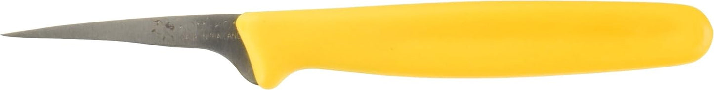 Bird's Beak Fruit Carving Knife Plastic Handle, 002, Yellow, 10.3 x 2.8 x 0.5 inches