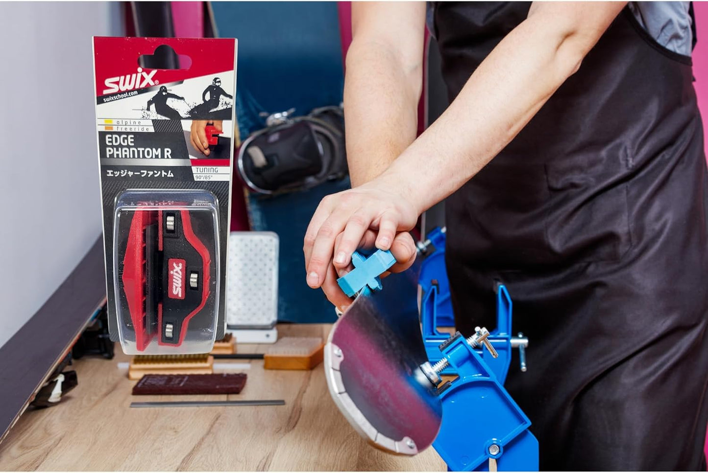 TA3008 Phantom Edger Pro with Rollers, Adjustable Side Edge Tool, Red