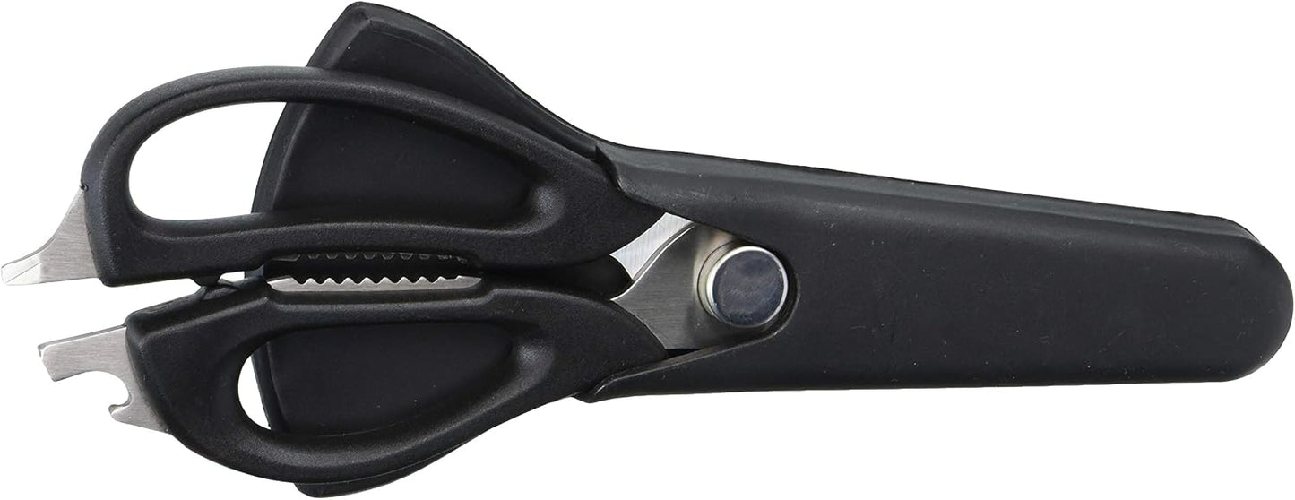 All-Purpose Come-Apart Kitchen Shears for Poultry, Fish, Vegetables, Herb Stripper, Bottle Opener (Black)