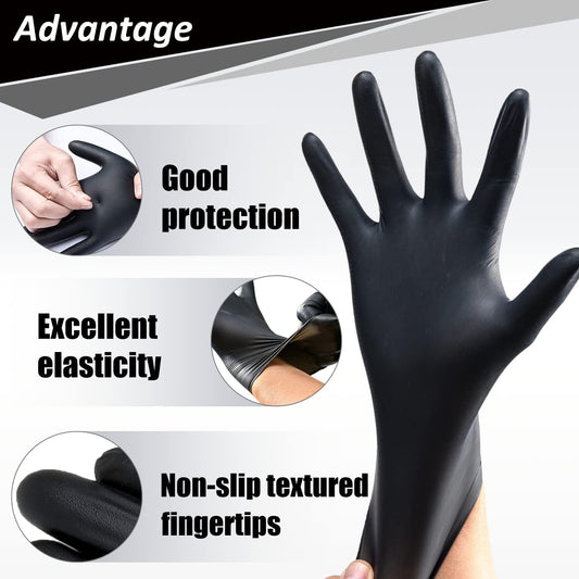 Nitrile Disposable Gloves,4mil-100 Count,Gloves Disposable Latex Free,Powder Free for Cooking,Household,Food safe