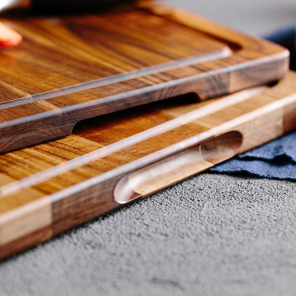 Wooden Cutting Board for Kitchen Acacia Wood Chopping Board serving board for Meat, Vegetables, Fruit and Cheese board large size 15x10 Inches cutting boards