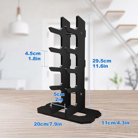Acrylic Knife Display Stand, Pocket Knife Holder EDC Knife Organizer Rack Folding Knife Display Case Multitool Storage Shelf Dagger Stand for Collection, Home Decoration (Solid Black)