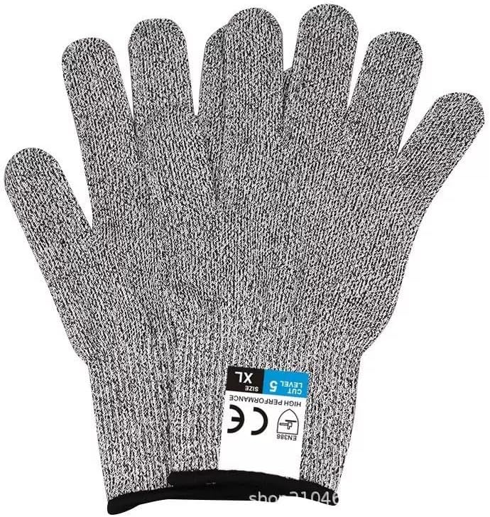 4 Pairs Cut Resistant Gloves A9 & L5 Protection fit Family Partner, S+L Sizes for 门women, Cut Proof Work Gloves for Kitchen, Gardening, Industrial Heavy Duty Work, Constration, Chainsaw Work
