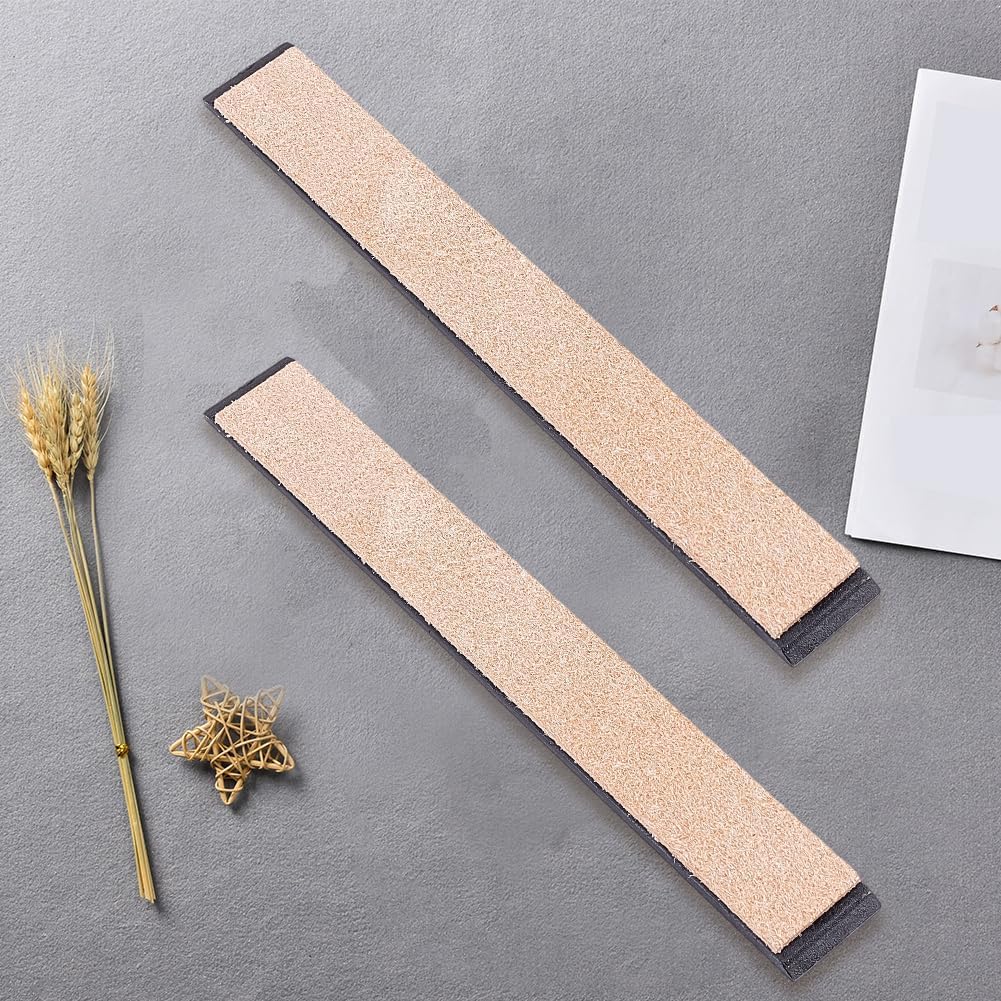 Rectangular Stropping Honing Strop Sharpener Cowhide Leather Strop Sharpening Stone Cowhide Leather Sharp Edges Strop Polishing Woodcarving Tools for Knife Sharpening Polish