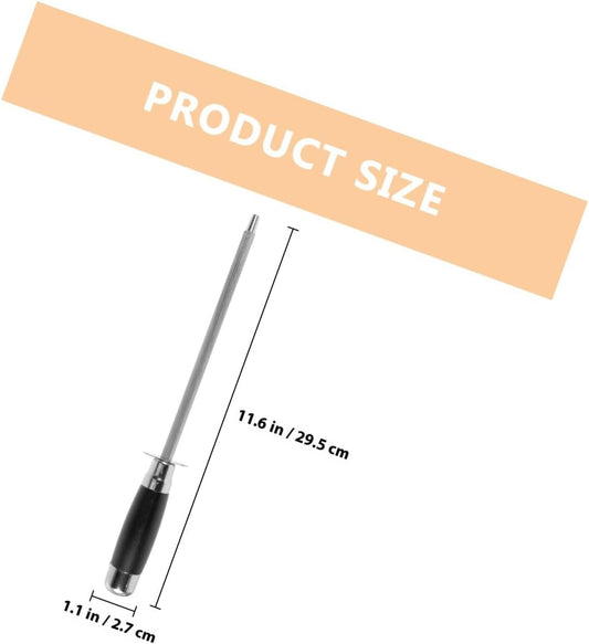 Kitchen Cutter Sharpening Rod Stainless Steel Protective Cap Sharpening Stick Sharpener for Home Chef Kitchen Knives Maintenance