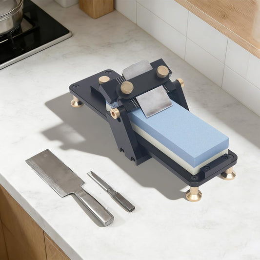 Fixed Angle Whetstone Set, Non-slip Sawinery Sharpening Jig | Knife Sharpening Polishing Stone with Fixed Angle Sharpener for Woodworking Carving Chisel Knife, 1000/6000 Whetstone