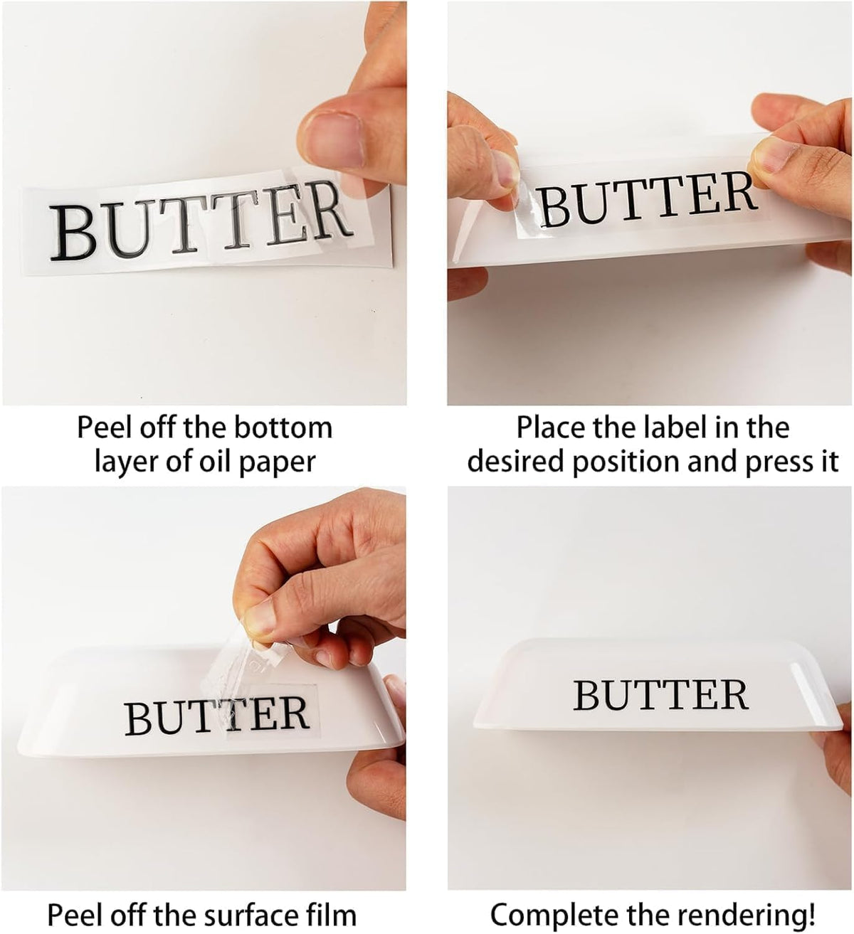BPA-Free Melamine Butter Dish with Lid & Stainless Steel Knife-Farmhouse Butter Keeper for Countertop&Refrigerator Door Shelf, Dishwasher Safe,Holds 1 Stick with East&West Coast Butter-Cream