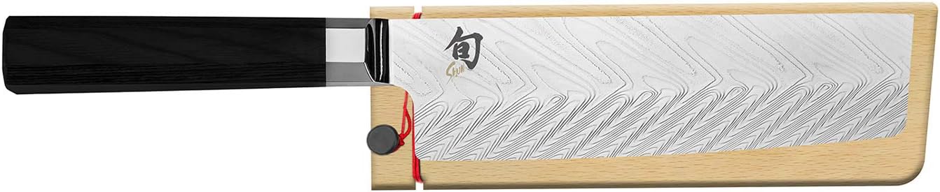 Dual Core 6.5" Nakiri Knife, Handcrafted Japanese Vegetable Knife, VG10 and VG2 Damascus Steel Blade, Pakkawood Handle, Japanese Slicing Tool For Professional and Home Chefs