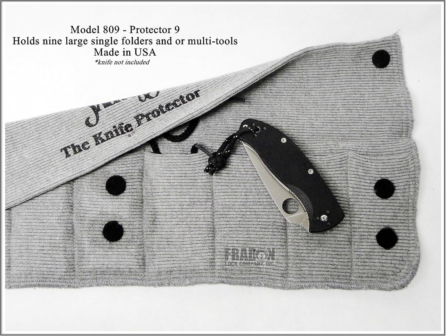 The Knife Protector 9-Knife Roll - Silicone Treated