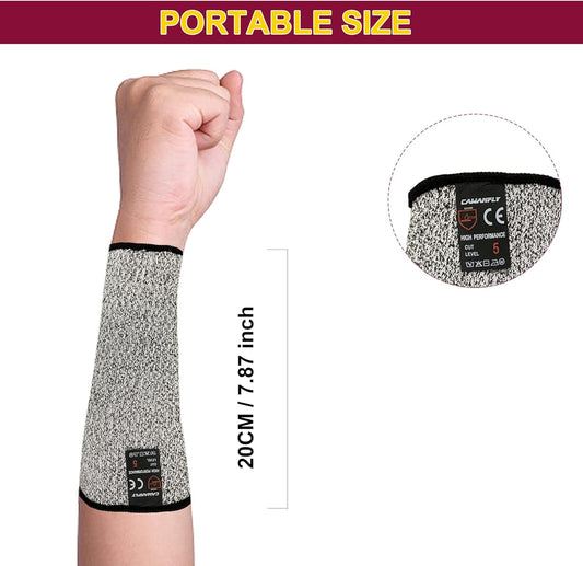 3 Pairs Protective Arm Sleeves, Cut Resistant Sleeve Arm Protectors Anti Abrasion Safety Armband for Garden Kitchen Work