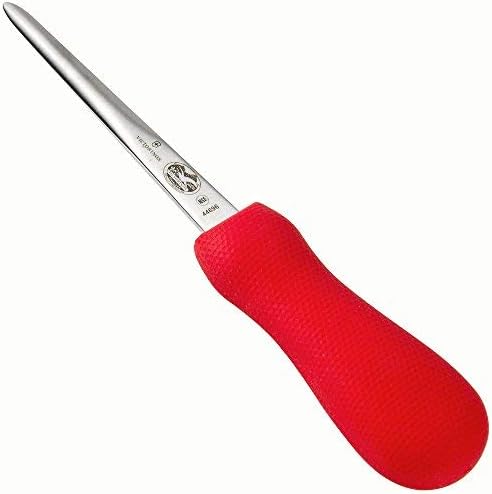 Oyster Knife 4-Inch Boston Style Blade, Red SuperGrip Handle