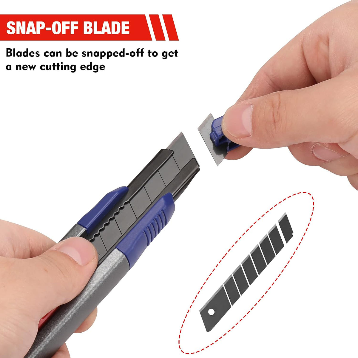 18mm Retractable Utility Knife with 10-Piece SK5 Blades