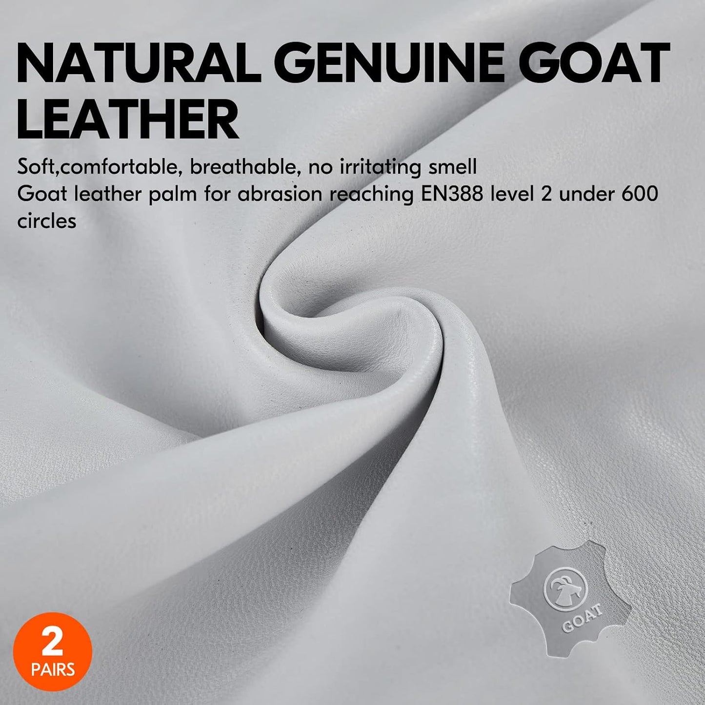 ... 2-Pairs Chainsaw Gloves,Saw Protection on Left Hand Back,Goat Leather(XL,Orange,GA8912)