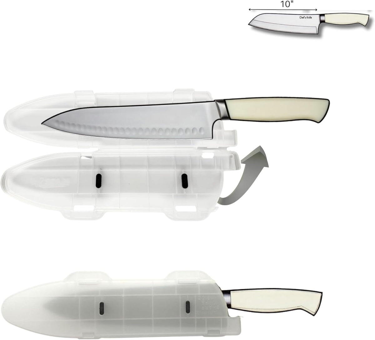 Blade Guard 6" Knife Blade Protector Made in USA Safe Storage and Transport for Kitchen Knives Protects Edges in Drawers Travel Camping RV