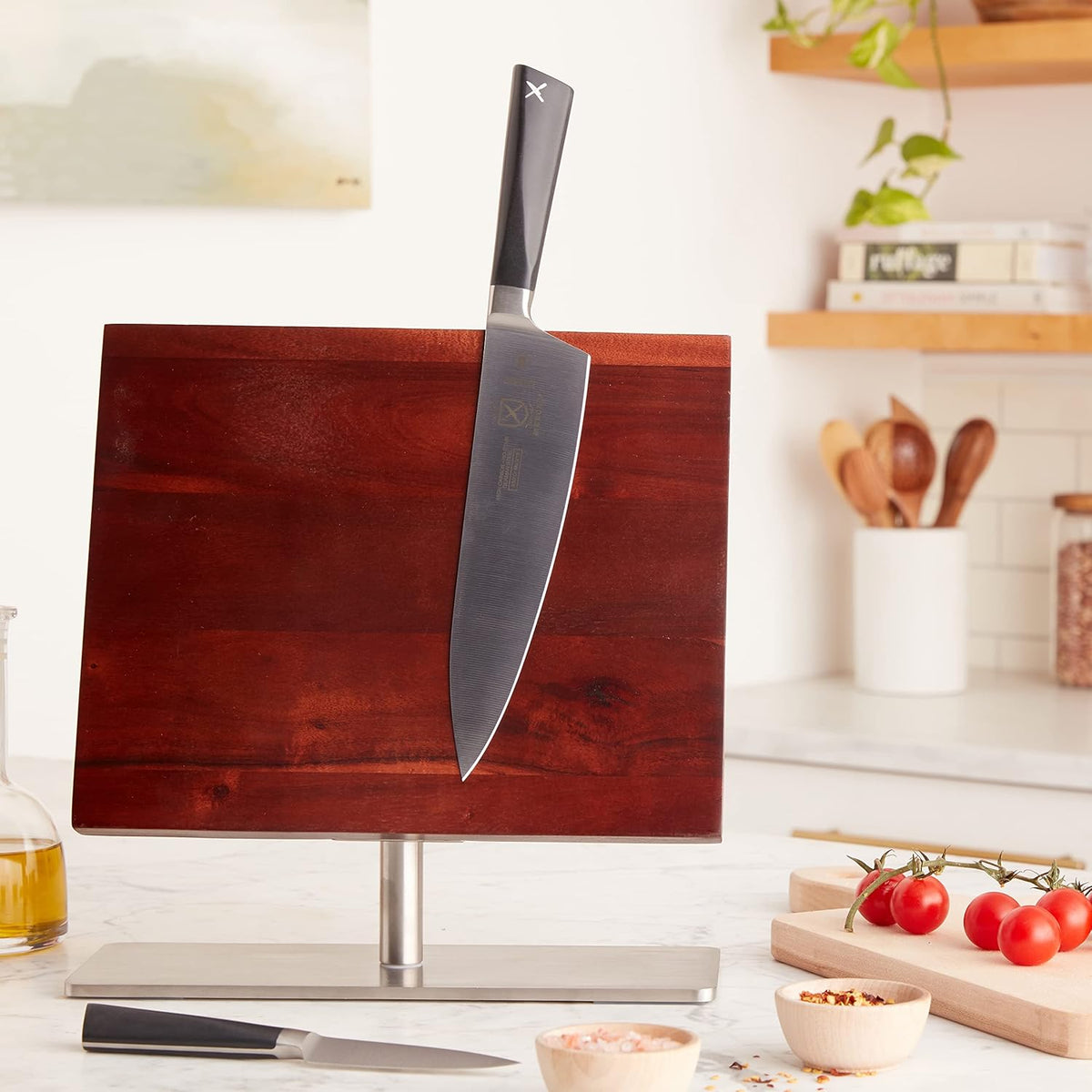 Magnetic Knife Board on Stand, 14 1/8 x 10 1/4, Stainless Steel