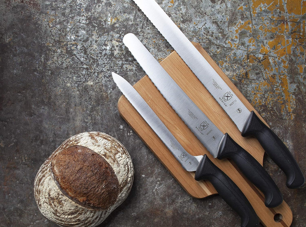 M23210 Millennia Black Handle, 10-Inch Wide Wavy Edge, Bread Knife