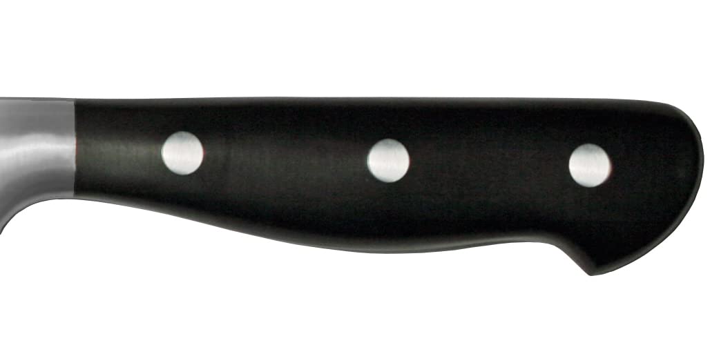 38466 iCut-FORGE® 10" Forged Chef’s Knife, Stainless Steel Blade, Black POM Handle, Deep Choil for Safety, Superior Blade Shape for Precision Cutting