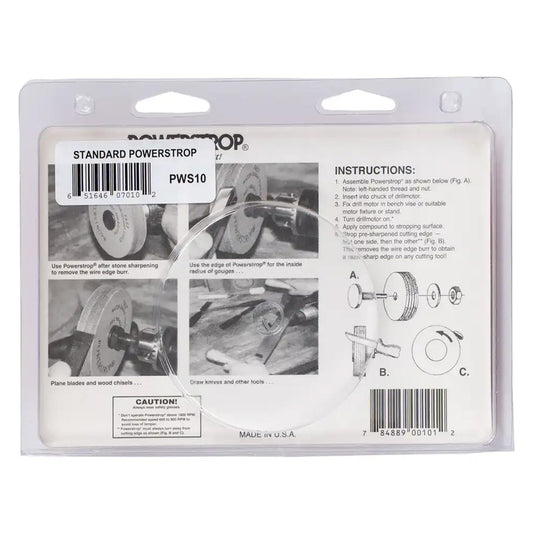 PWS10 Standard Power Strop, with Flat Round Wheel and Buffing Compund, Rated for 600-800 RPM