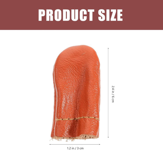 20 Pcs Leather Finger Cots Needle Felting Finger Protectors Thumb Thimble Embroidery Needlework Fingers Thumb Protection Sleeve Cots (Random Color)