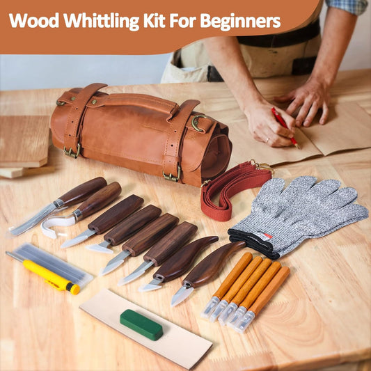 Wood Carving Kit,Whittling Kit,Wood Carving Tools,Carving Knife Set | Wood Carving Knives,Whittling Kit For Beginners and Adults,Whittling Knife Set,Woodcarving Tools Set,Wood Widdle Kit Adult