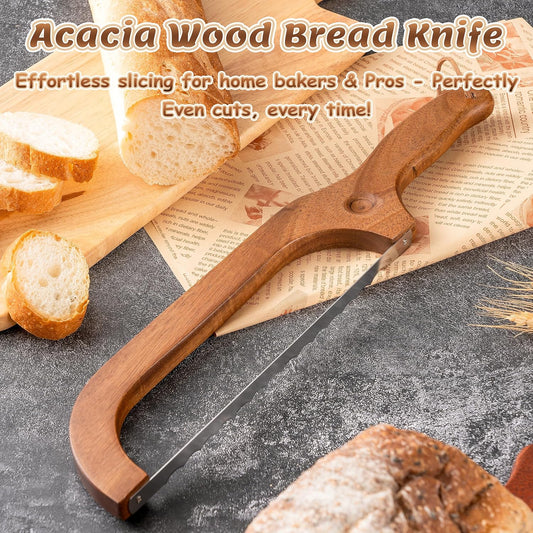 Bread Knife for Homemade Bread 14.5'' Sourdough Bread Knife, Premium Slicer for Homemade Bread, Baguettes and More Cuts Thin, Ergonomic Handler Premium Sharpness Blade