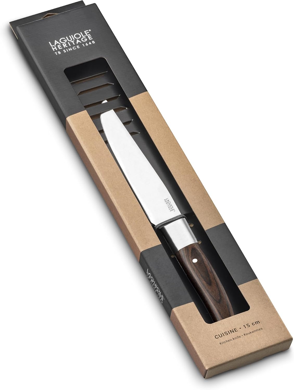 TB Paring Knife with Stainless Steel Blade and Wooden Handle