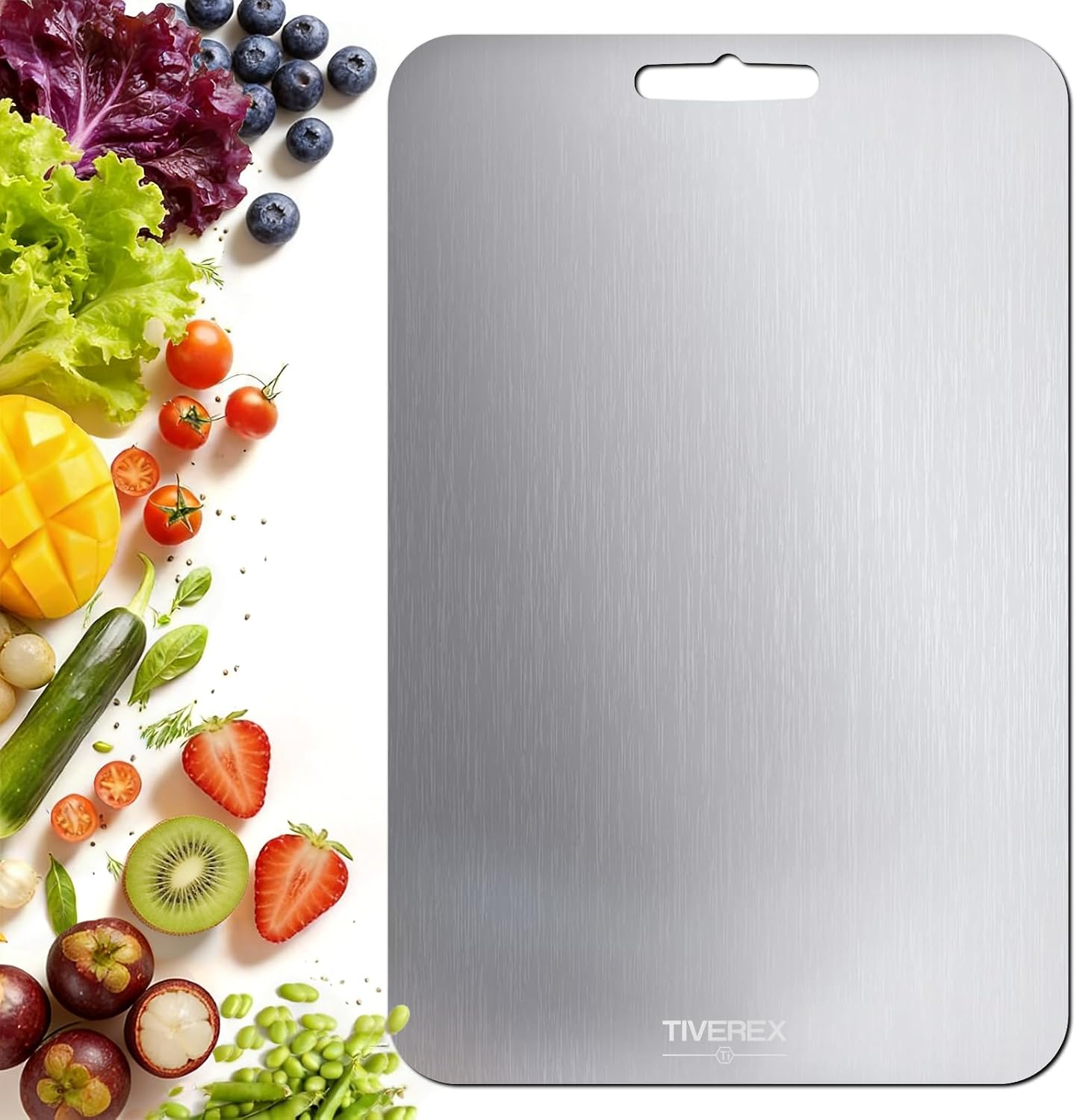 Titanium Cutting Board Set of 3, 100% Pure Titanium Cutting Boards for Kitchen, Easy to clean, Dishwasher, Double Sided Non Toxic Food-Grade Chopping Boards for Meats, Fruits and Vegetables