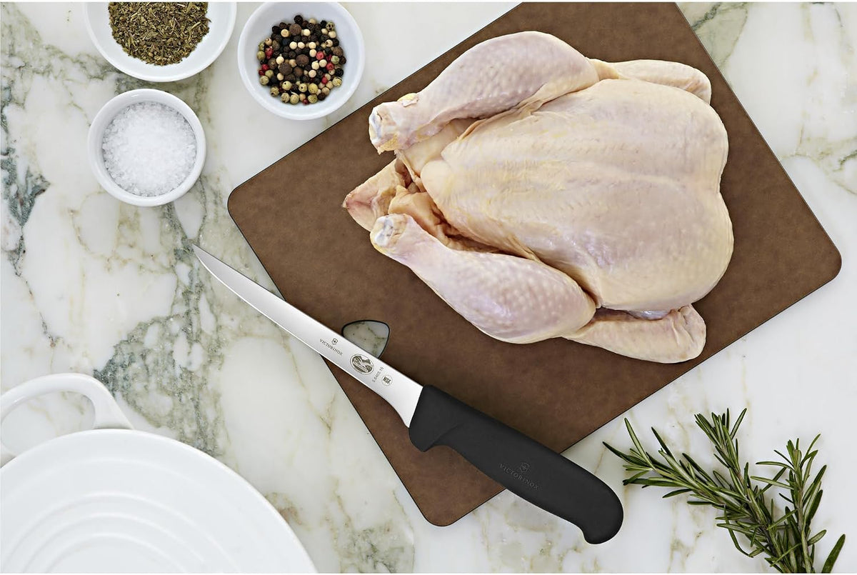 Fibrox 6 Inch Flexible Boning Knife, Straight Blade, Black
