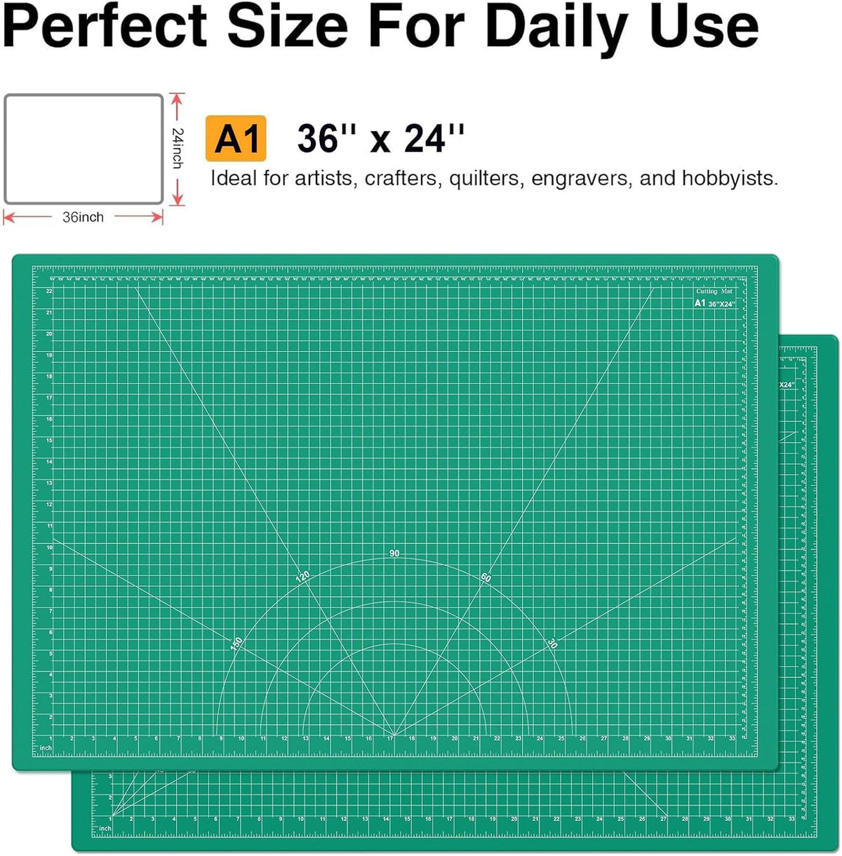 12in×18in Cutting Mat for Sewing, A3 Self Healing Cutting Craft Mat