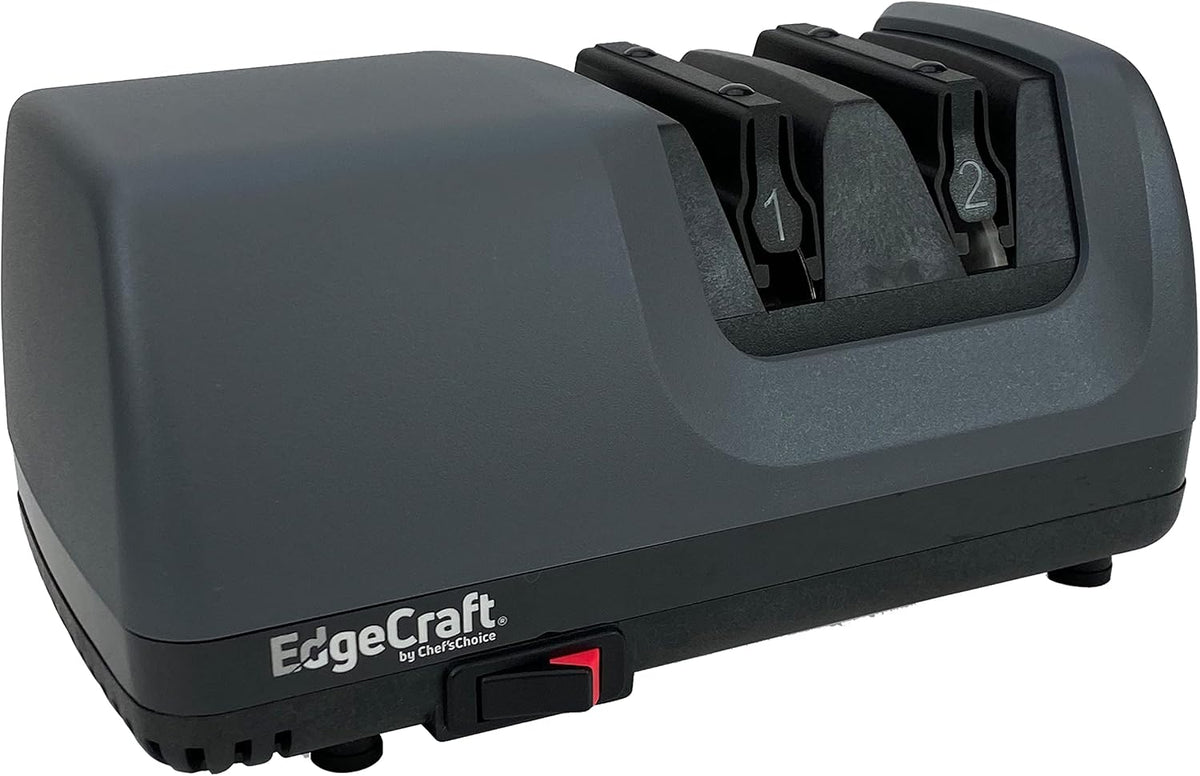 Electric Knife Sharpeners Diamond Hone with 100-Percent Diamond Abrasives and Precision Angle Guides for 15-Degree Straight-Edge and Serrated Knives, 2-Stage, Black