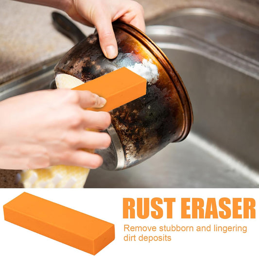 3PCS Rust Removal Eraser, Stainless Steel Stain Remover, Rubber Knives Rust Removers, Scratch Remover Eraser, Stainless Steel Decontamination Tool, for Faucet, Kettle, Cutlery