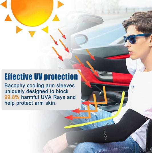 3/6 Pairs UV Protection Cooling Arm Sleeves Women Men, UPF 50 Arm Cover