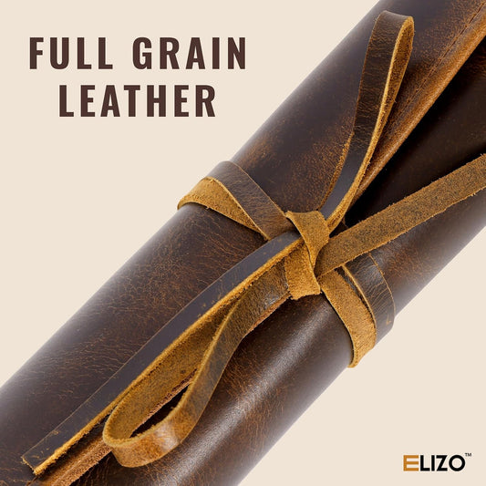 Leather Knife Roll Bag Professional Chef Knife Case, Durable Knife Sheath Holder, Cooks & Culinary Tools Carrying Storage, Portable Knife Wrap - 4 Slots