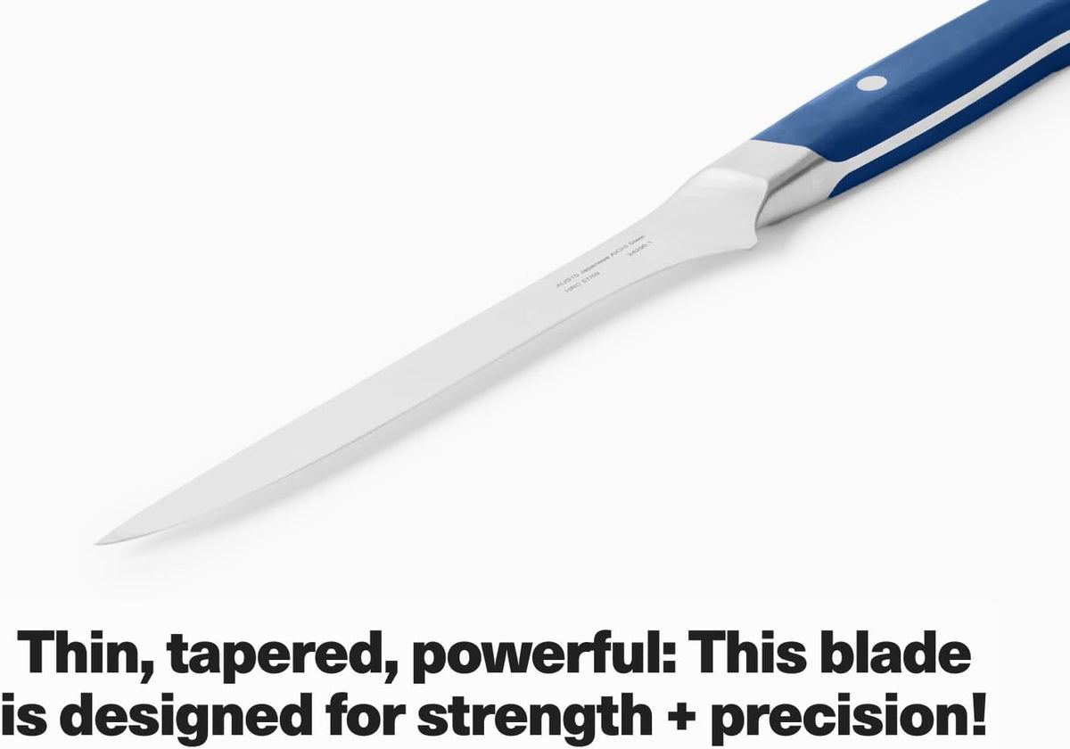 6" Stainless Steel Boning Knife – Precision Blade for Trimming, Deboning & Butchering – High-Carbon Steel for Razor-Sharp Edge – Ergonomic Handle for Control - Black