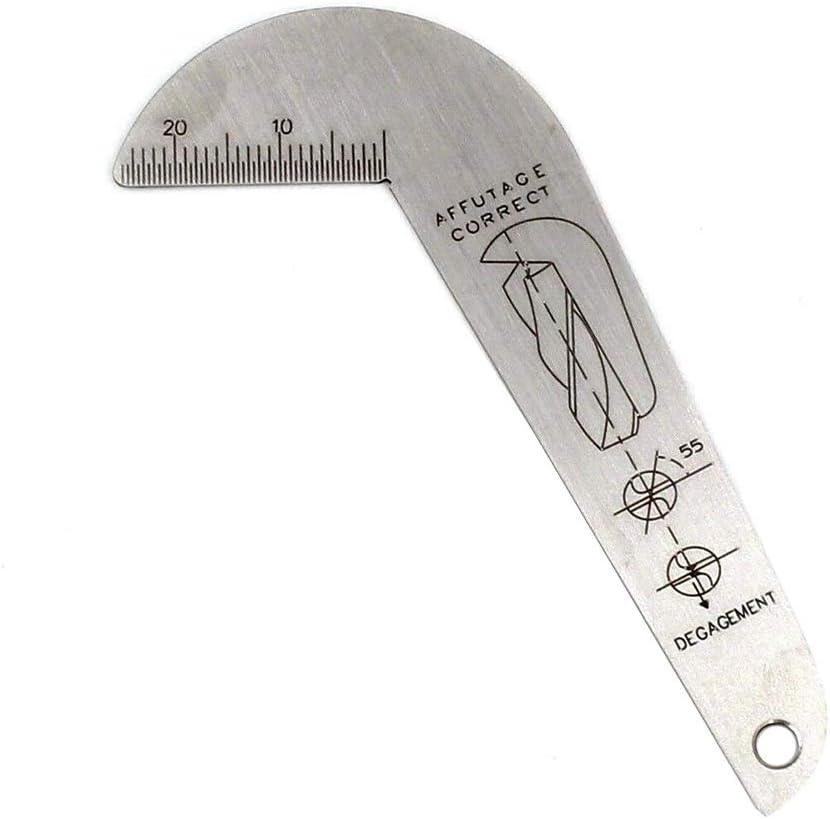 118 Degree Drill Bit Angle Gauge Drill Bit Sharpening Gauge Drill Sharpening Gauge Grinding Angle Drill Protractor Stainless Steel Angle Drill Sharpening Tool