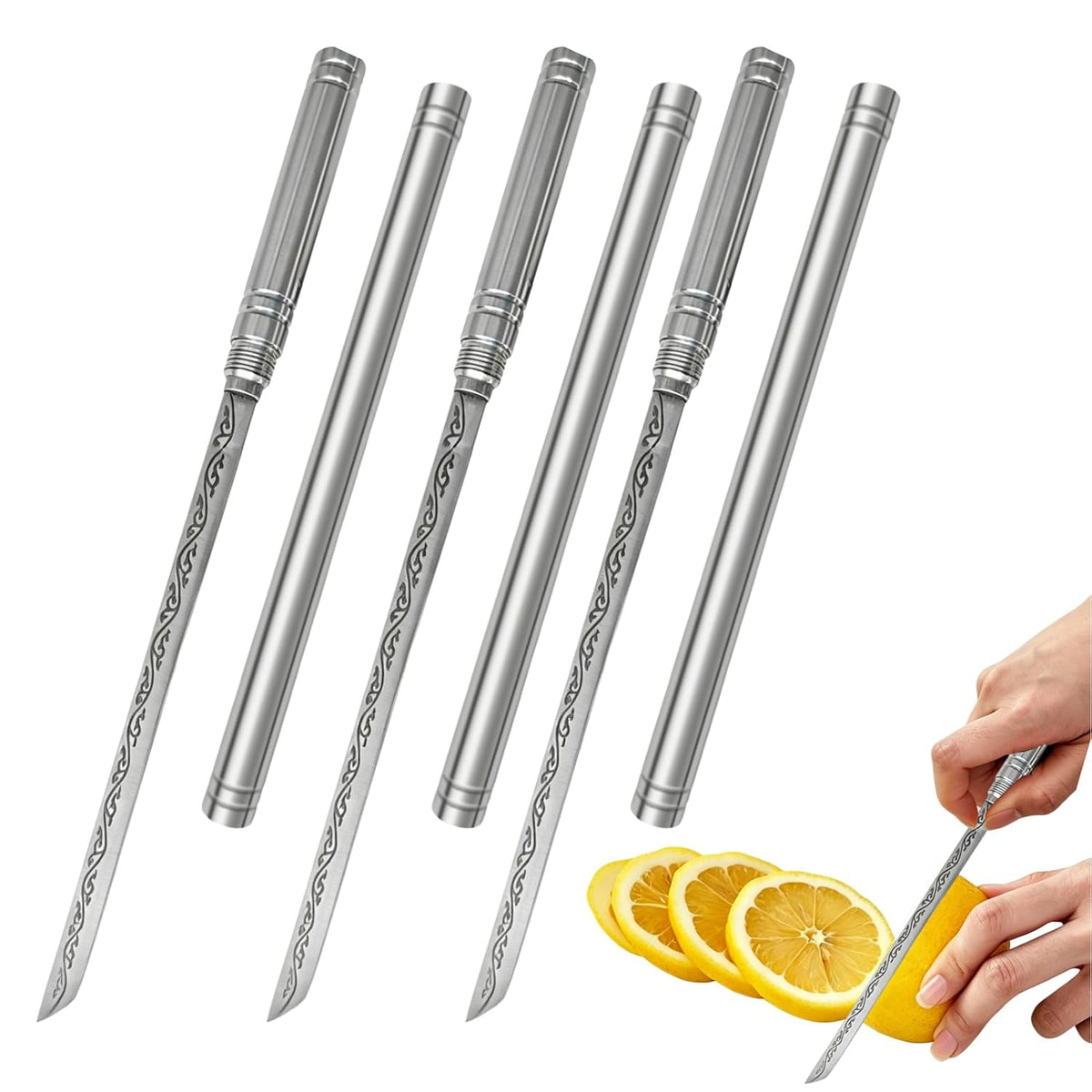 Stainless Steel Blade, Outdoor Portable Stainless Steel Mini Stick Fruit Knife, All Steel Fancy Letter Opener Envelope, Multipurpose Survival Tactical Knife 9.5 Inch
