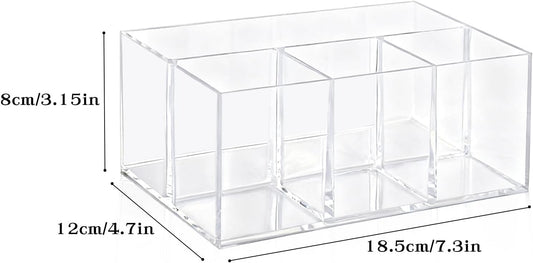 2Pack Acrylic Utensil Holder Silverware Organizer 4 Compartments Tableware Storage Box Countertop Cutlery Caddy for Forks, Knives, Spoons, Napkins, Plates,Indoor/Outdoor Use