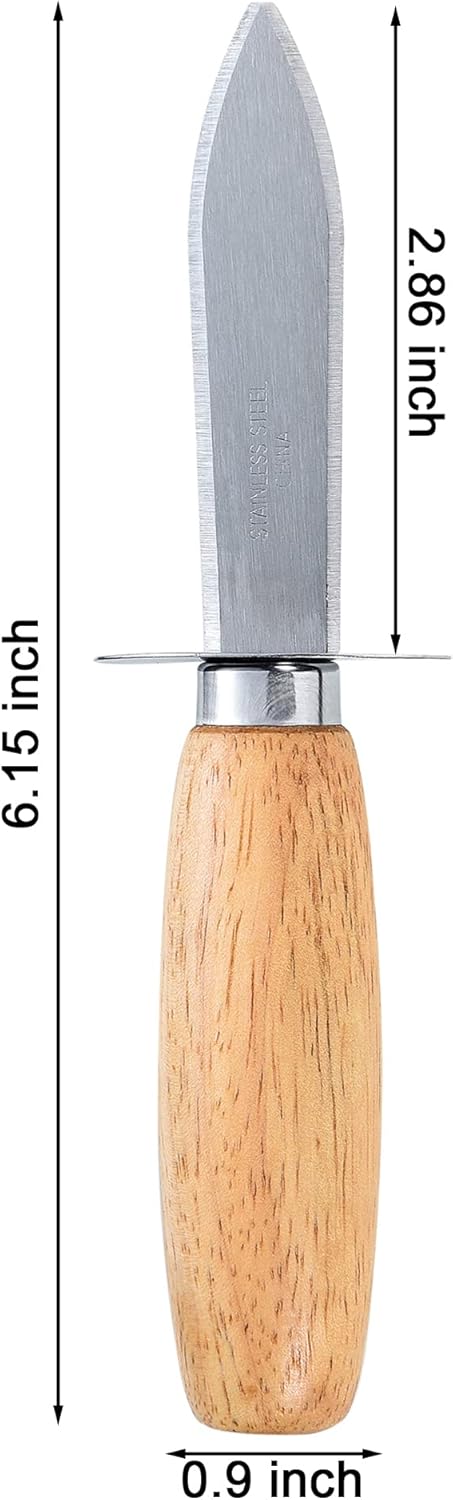 10 Pcs Oyster Shucking Knives, Bulk Oyster Shucker Clam Opener