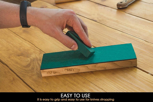 Leather Strop Compound for Knife Sharpening - Green Polishing Compounds 2 OZ -Stropping Compound - Honing Buffing Compounds P02