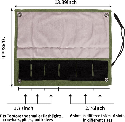 Pocket Knife Display Bag,6 Slots with Pocket Knives, Folding Small Knife Storage Pouch, Knife Roll Bag Organizer, Knives Roll Collection Protector Bag, Tactical Outdoor for EDC Mini Knife Bags