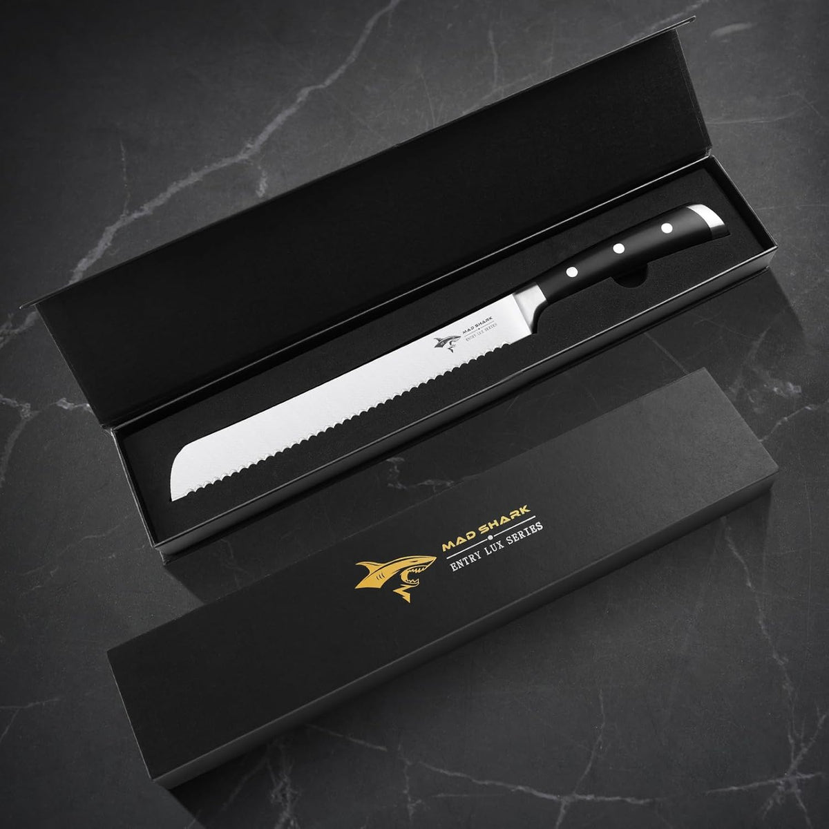 Bread Knife, Sourdough Bread Knives, Bread Cutter Razor Sharp Edge for Efficient Slicing Sourdough, Bagels, Cake Cutter,8 Inch Serrated Knife