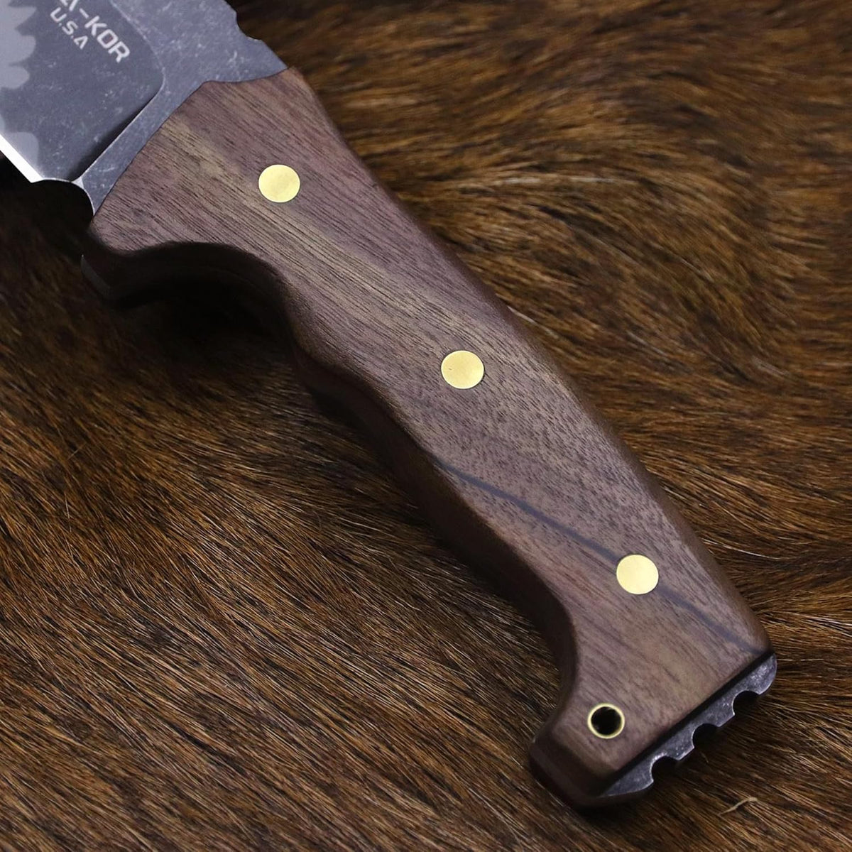 DC53 Steel 36CM (14.3IN) Full Tang 6mm Thick Fixed Knife+Sheath&(5.9IN) Cerium Igniter, Suitable for Outdoor Hunting, Camping, Survival Exploration, EDC
